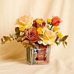 Get Well Soon Peach Rose Vase