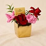 Godiva N Roses Gold Vase