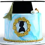 Graduation 2021 Blue Vanila Cake