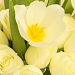 Graduation Elegant Roses And Tulips Vase