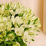Graduation White Lily Vase With Topper