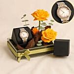 Guy Laroche Mens Watch in Orange Rose Tray