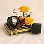 Guy Laroche Mens Watch in Orange Rose Tray