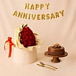 Happy Anniversary Delightful Red Moment