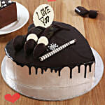 Heart Shaped Cream Chocolate Cake 1.5 Kg