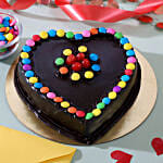 Heart Shaped Truffle Cake With Gems 1 Kg