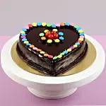 Heart Shaped Truffle Cake With Gems 1 Kg