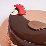Hen Designed Chocolate Cake 500 Grams