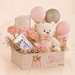 ItS A Girl Celebration Gift Box N Balloons