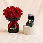 Just Cavalli Yellow Gold Turquoise Women Watch N Flower Bouquet