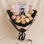 Ladies Graduation Bouquet N Personalized Congrats Print