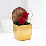 Large Pink Forever Rose Premium Vase