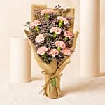 Lovely Pink Carnations Bouquet