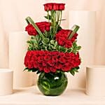 Luxury Red Rose Vase Arrangement