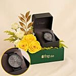 Luxury Titan Watch N Flower Box For Him