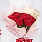 Malika 18 Red Roses Bouquet