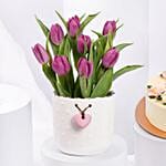 Mama Floral Cake N Tulip Vase