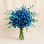 Mesmerizing Blue Orchids Flower Vase