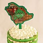 National Day Vanilla Layers Cake With Topper