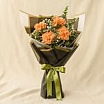 Orange Carnations Mini Bouquet