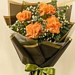 Orange Carnations Mini Bouquet