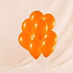 Orange Latex Balloons 10 Pcs