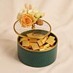 Otantik Home Chocolate Green Bowl N Rose