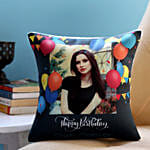 Personalised Birthday Balloons Cushion