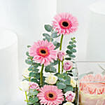 Pink Blush Flower and Cake Tray