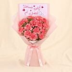 Pink Carnation Flower Bouquet For Mom