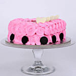 Pink Floral Heart Cake 1 Kg