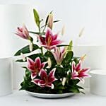 Pink Lilies Platter