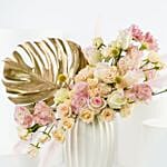 Pink N Peach Flower Ceramic Vase