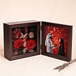 Preserved Red Roses Photo Frame