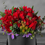 Radiant Red Roses In A Box