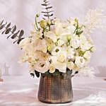 Ramadan Blessing White Flower Vase