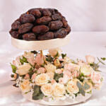 Ramadan Gift Combo Premium Dates N Rose Tray