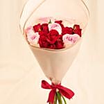 Red And Pink Roses Flower Bouquet