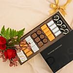 Red Roses N Bostani Chocolate Box