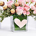 Rocher n Pink Roses Elegant Vase