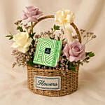 Roses N Patchi Chocolate Wicker Basket