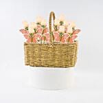 Saudi Founding Day Roses With Holders Basket