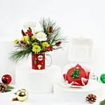 SeasonS Greetings Flower Mug N Mini Cake Combo