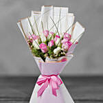 Serene Mixed Roses Beautifully Tied Bouquet