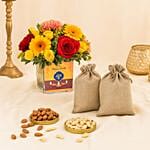Sparks Of Joy Diwali Flower Arrangement N Nuts