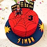 Spiderman Theme Cake 12 Portions Chocolate