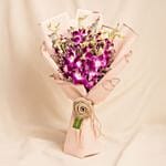 Stunning Purple Orchids Pink Flower Bouquet