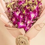 Stunning Purple Orchids Pink Flower Bouquet