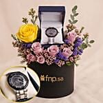 Titan MenS Watch Luna Sun Moon Phase N Flower Box
