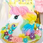 Unicorn Theme Cake 12 Portions Chocolate
